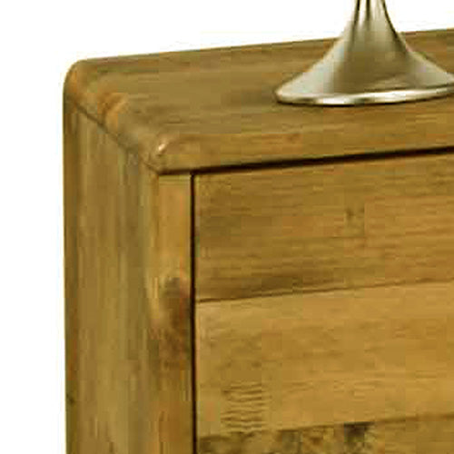 Bedside Table 2 drawers Night Stand Solid Wood Storage Light Brown Colour - image11