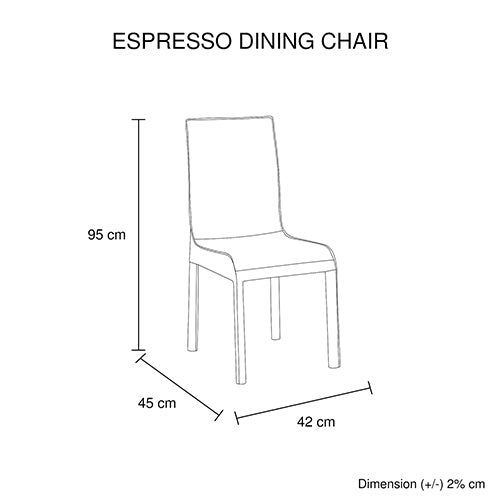 7 Pieces Dining Suite Dining Table & 6X  White Chairs in Rectangular Shape High Glossy MDF Wooden Base Combination of Black & White Colour - image6