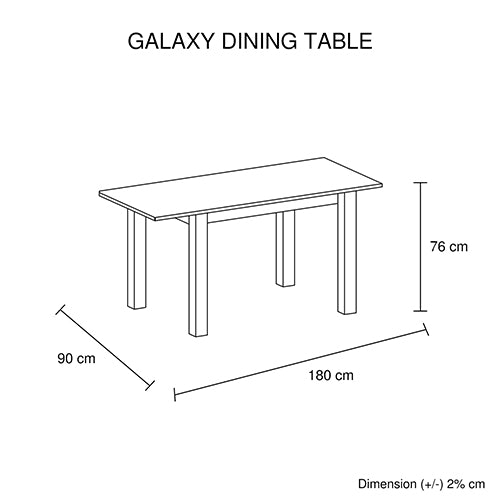 Dining Table White Top High Glossy Wooden Base - image5