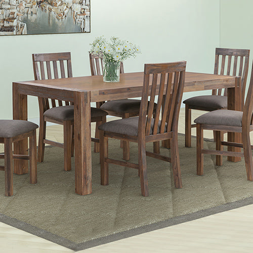 Dining Table with Solid Acacia Medium Size Wooden Base in Oak Colour - image1