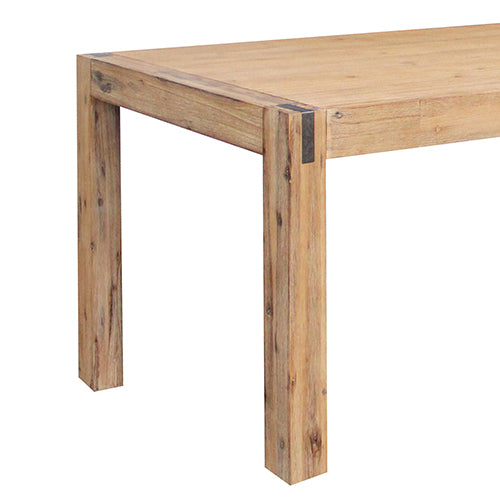 Dining Table 210cm Large Size with Solid Acacia Wooden Base in Oak Colour - image4