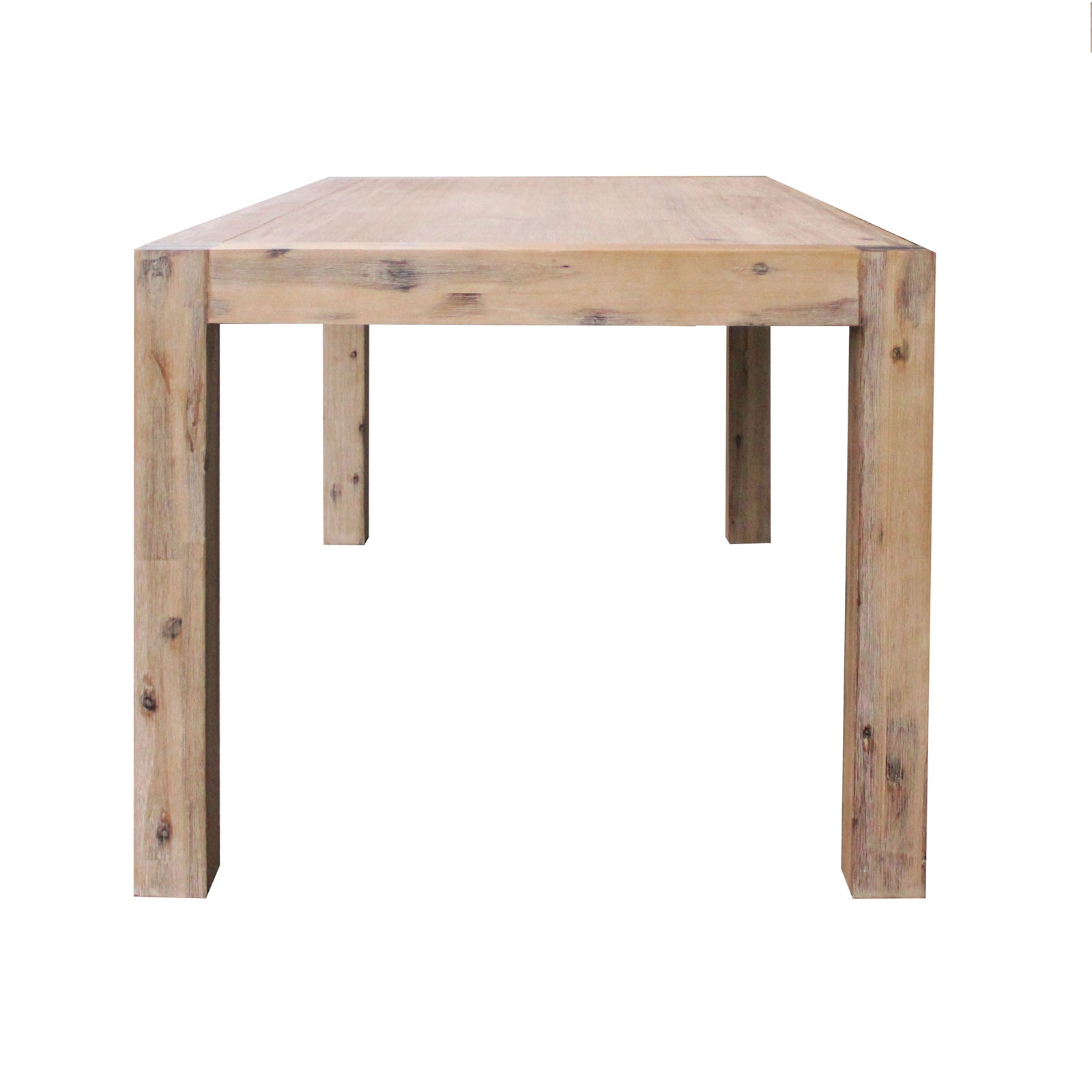 Dining Table 180cm Medium Size with Solid Acacia Wooden Base in Oak Colour - image4