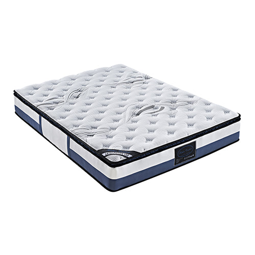 Queen Mattress Latex Pillow Top Pocket Spring Foam Medium Firm Bed - image1