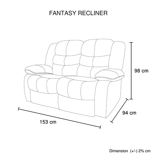 Fantasy Recliner Pu Leather 2R Brown - image2