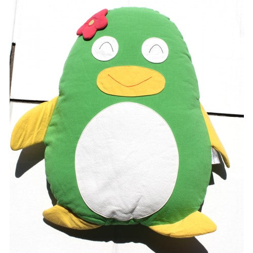 Penguin Cuddling Cushion Green - image1