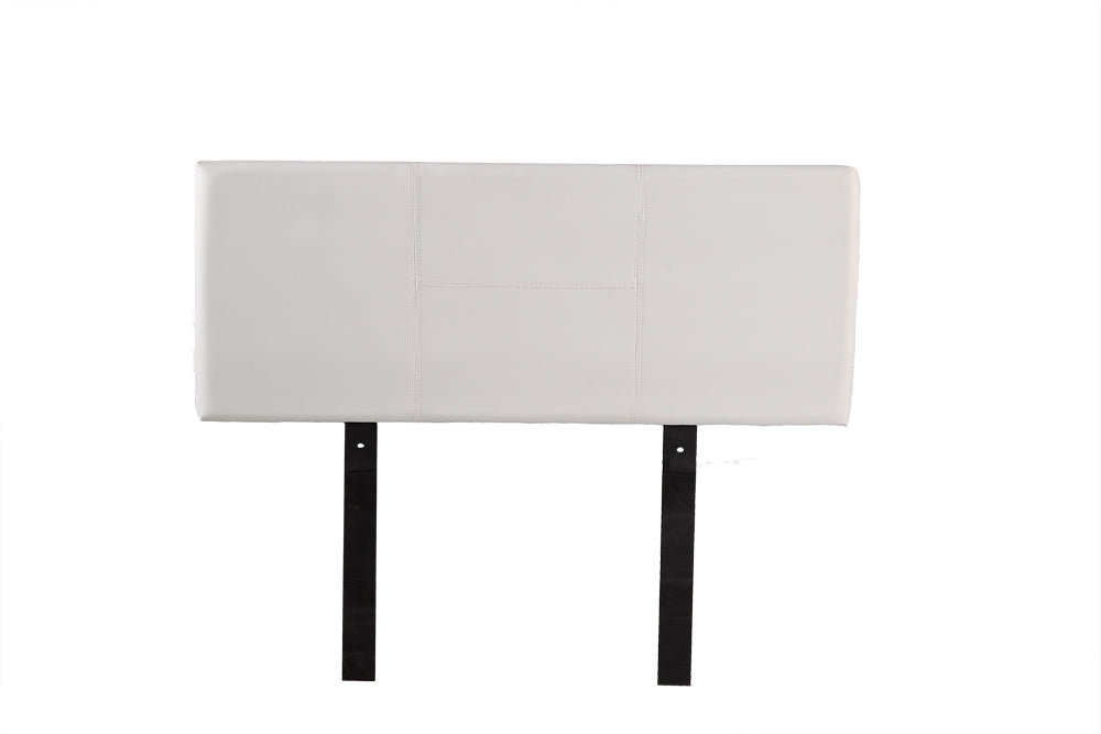 PU Leather Double Bed Headboard Bedhead - White - image5