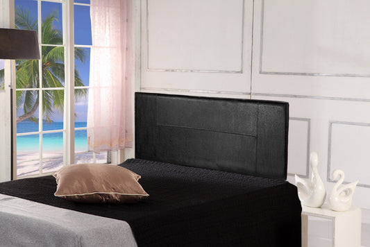 PU Leather Queen Bed Headboard Bedhead - Black - image1