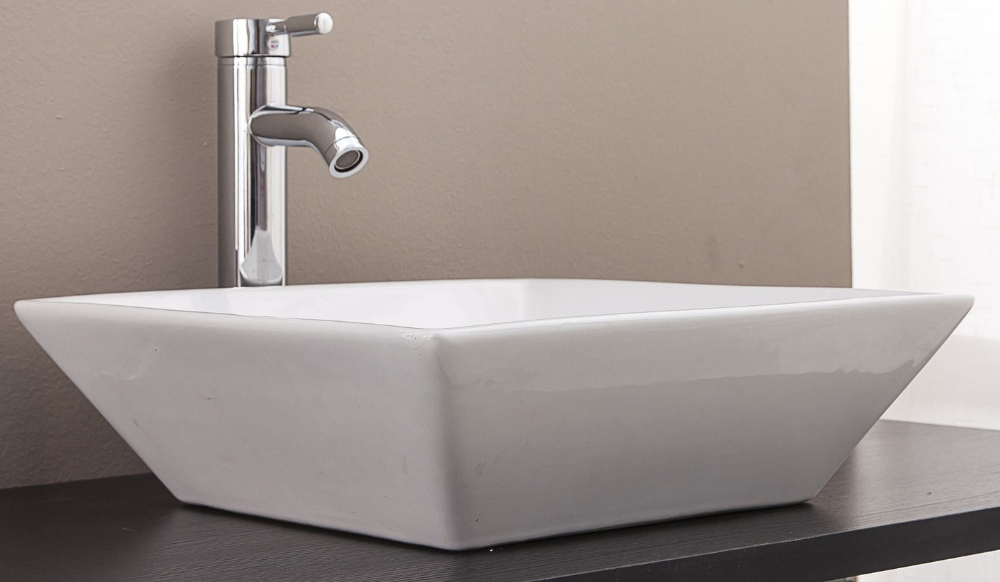 Bathroom Ceramic Rectangular Above Countertop Basin for Vanity - image3