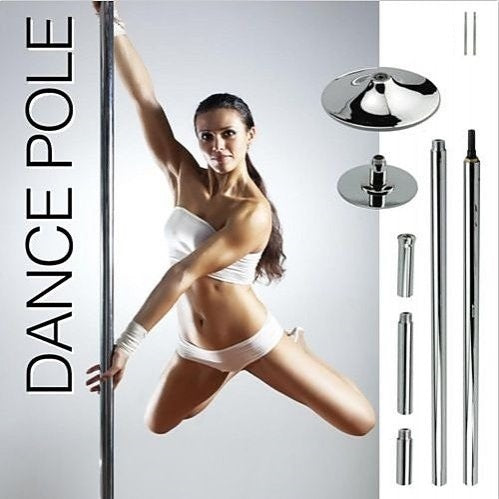 Portable Dance Pole Dancing Spinning Home Gym Fitness - image1