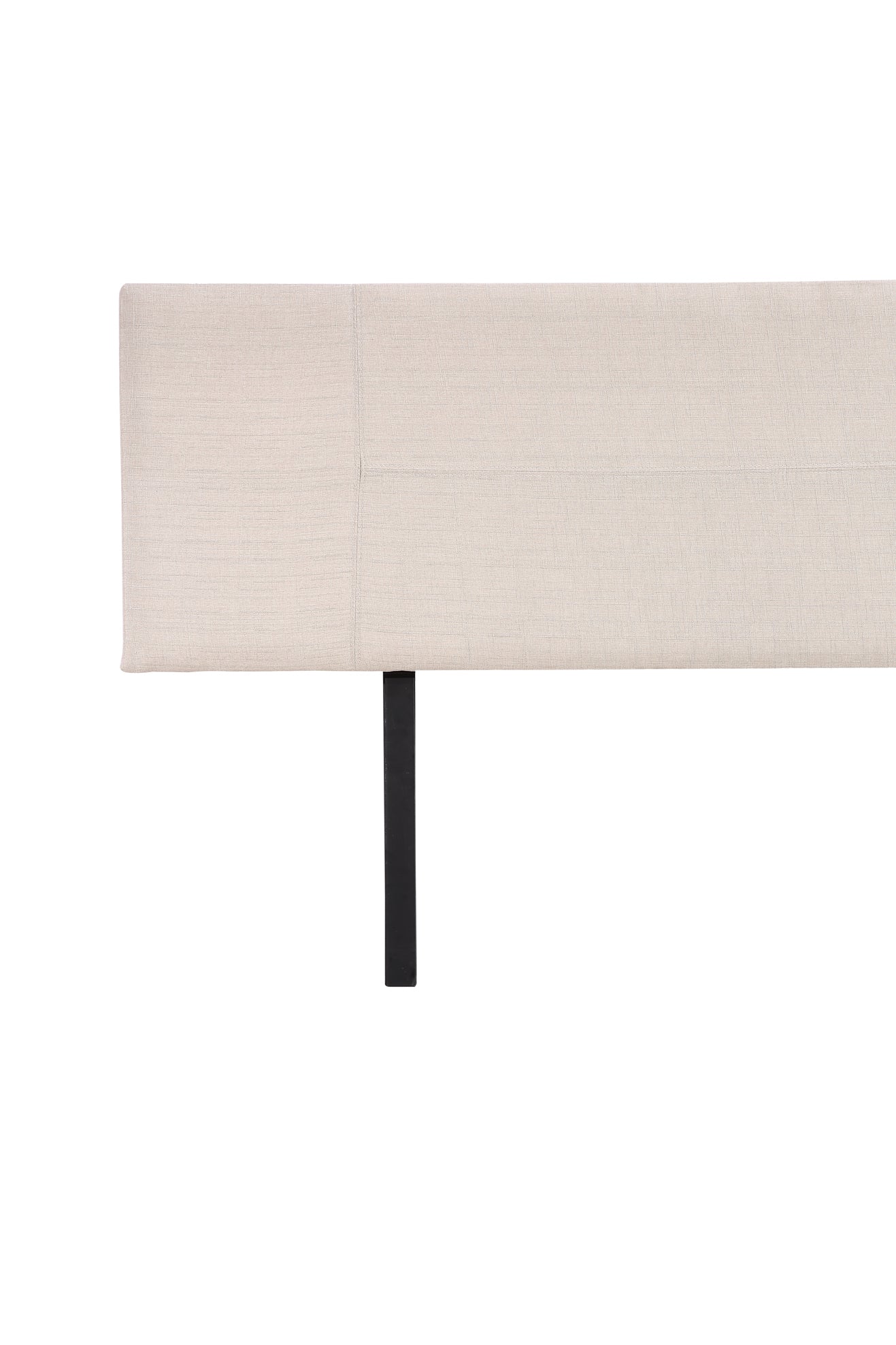 Linen Fabric King Bed Headboard Bedhead - Beige - image3