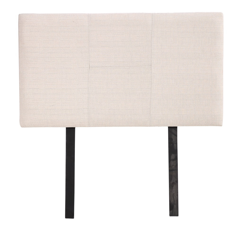 Linen Fabric Single Bed Headboard Bedhead - Beige - image2