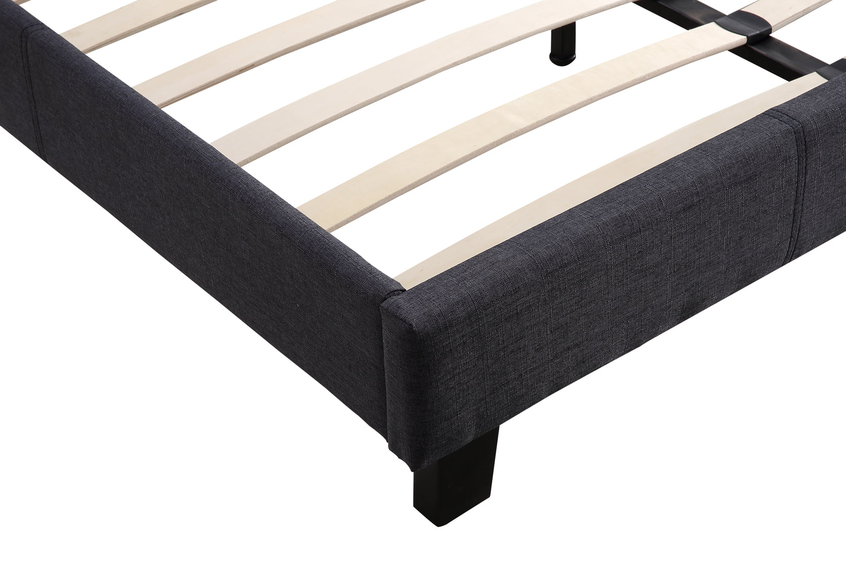 Double Linen Fabric Bed Frame Grey - image5