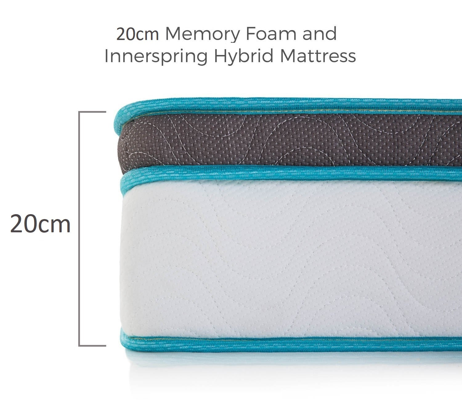 King 20cm Memory Foam and Innerspring Hybrid Mattress - image4