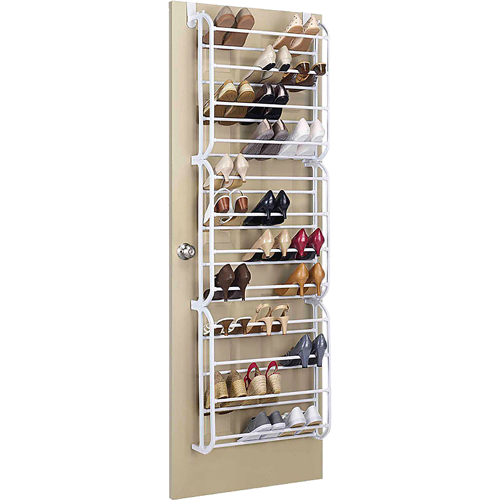 36 Pair Shoe Holder Organiser Over The Door Hanging Shelf Rack Storage Hook - image6