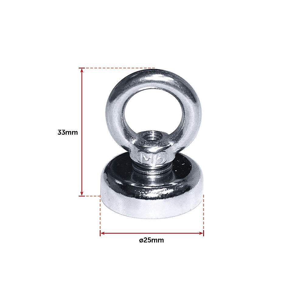 12Kg SALVAGE Strong MAGNET N52 Neodymium Eyebolt Circular Ring - image7