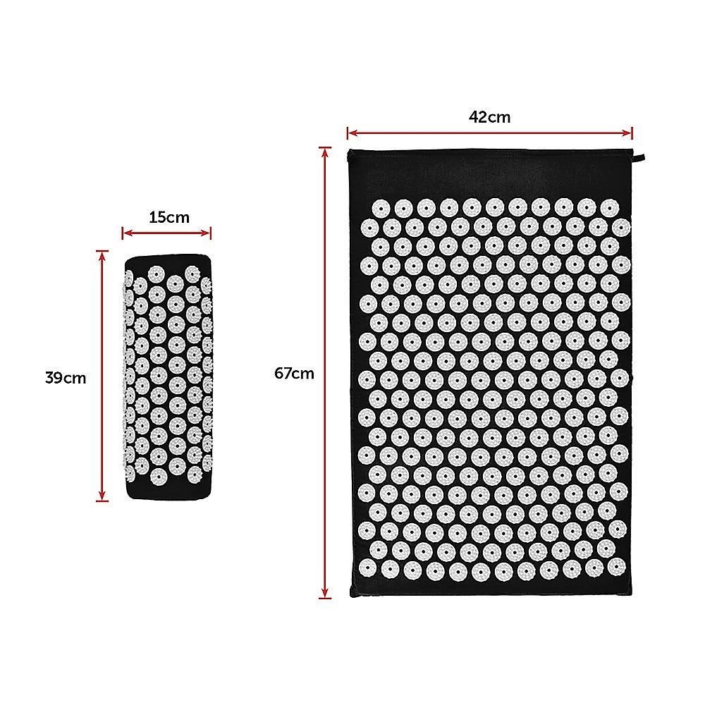 Massage Acupressure Yoga Mat With Pillow Sit Mats Cut Pain Stress Soreness - image6