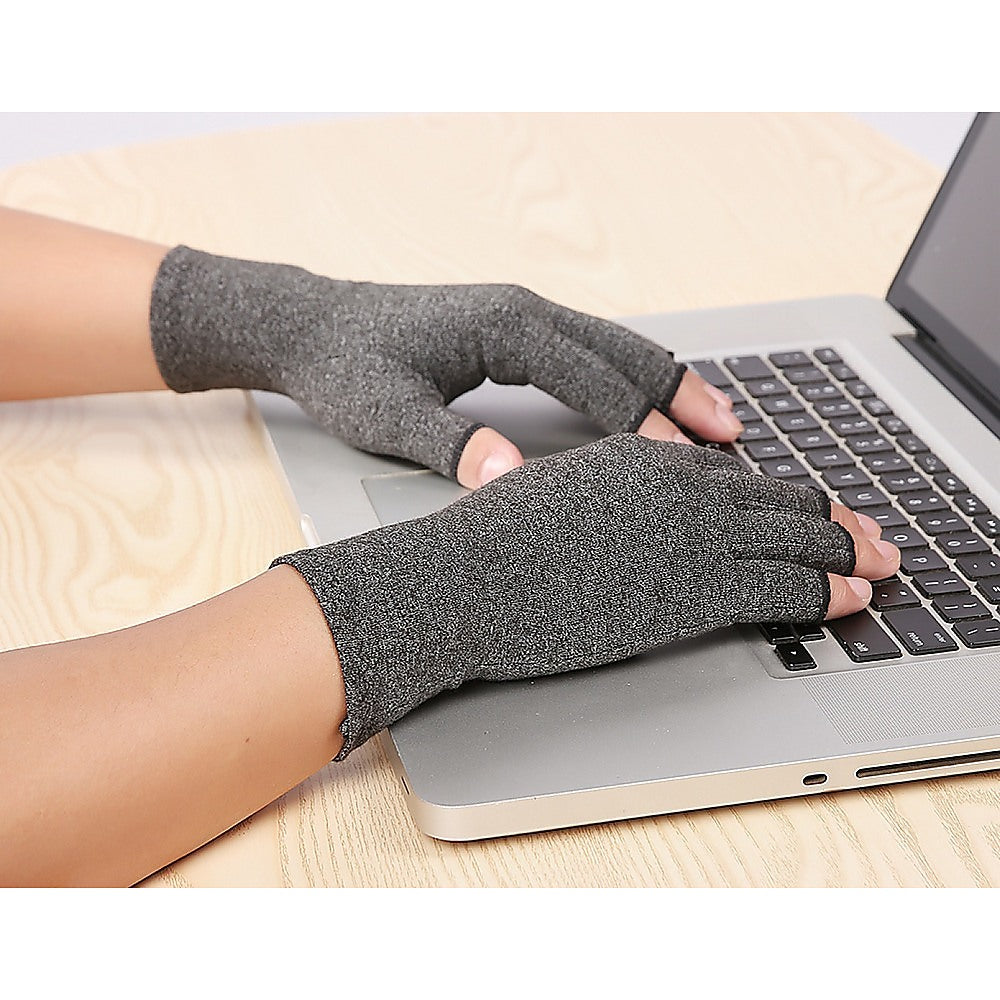 Arthritis Gloves Compression Joint Finger Hand Wrist Support Brace - Small - image3