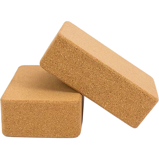 2x ECO-Friendly Cork Yoga Block Organic Yoga Prop Accessory Exercise Brick - image1