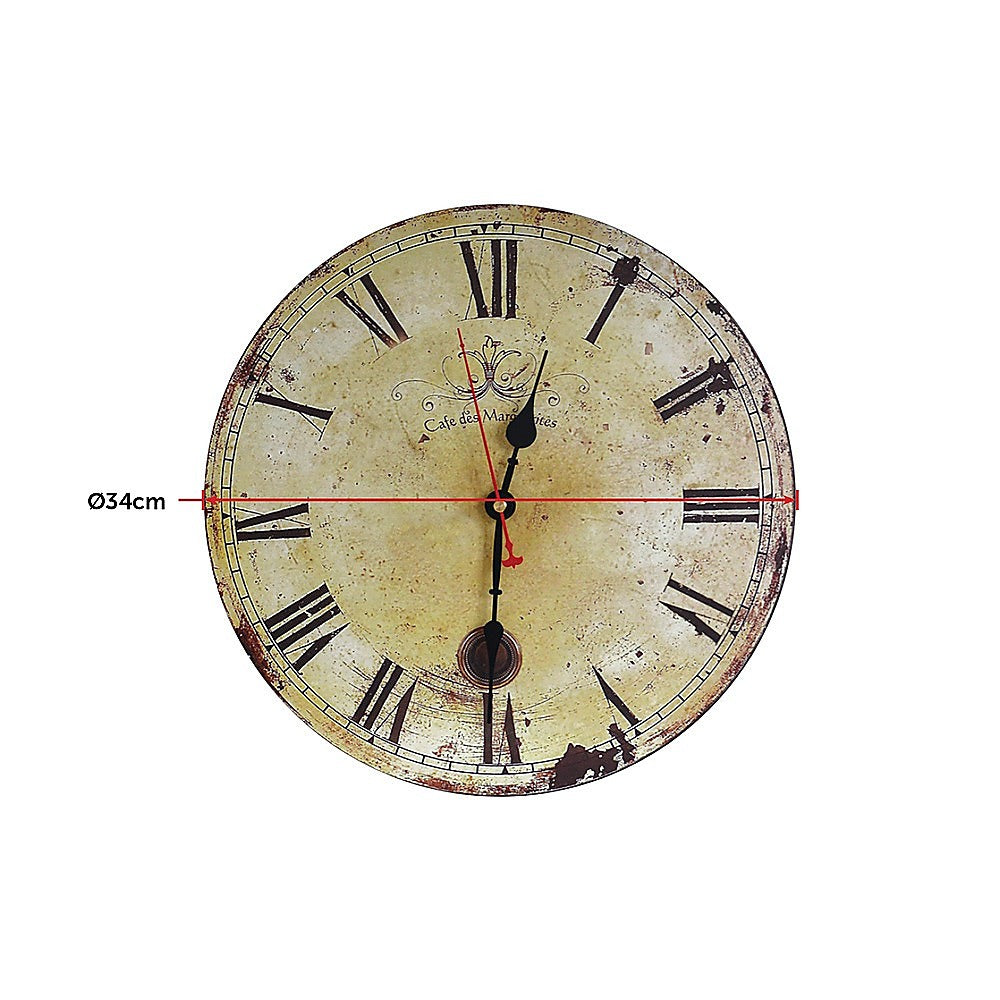 Large Vintage Wall Clock Kitchen  Office Retro Timepiece - image10