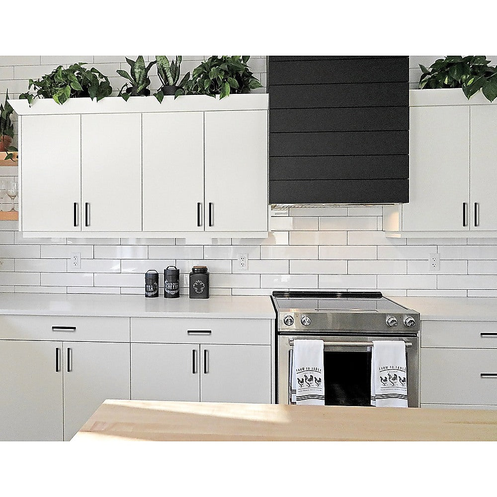 5 x 96mm Kitchen Handle Cabinet Cupboard Door Drawer Handles square Black furniture pulls - image3