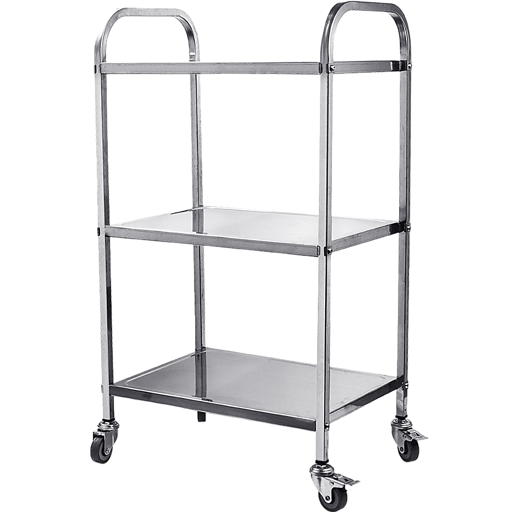 3 Tiers Food Trolley Cart Stainless Steel Utility Kitchen Dining Service - image1