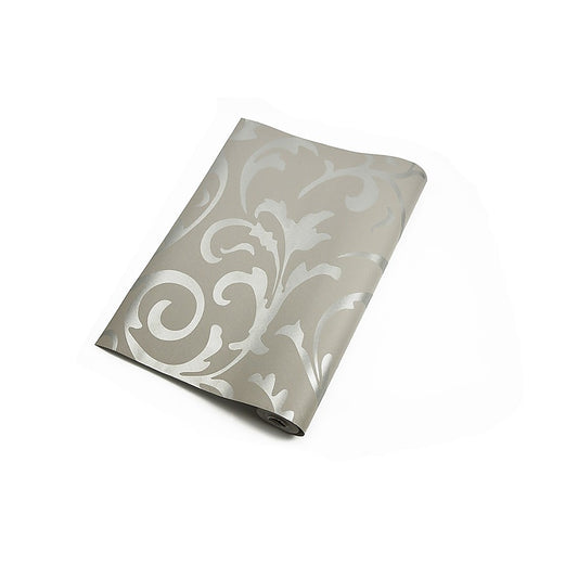 Wallpaper Silver Flower Pattern Non-woven Wall Paper Roll - image1