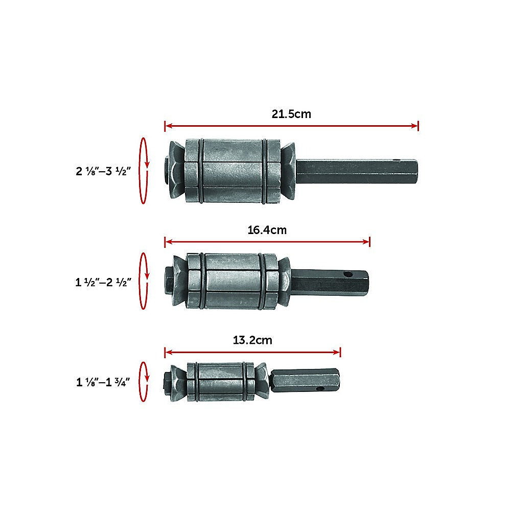 3 Piece Tail Pipe Expander Set Muffler Exhaust Pipe Dent Remover Tool Kit - image10