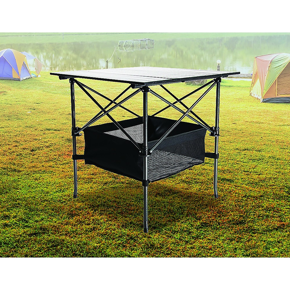 Folding Collapsible Camping Table Caravan RV Heavy Duty Steel & Aluminium - image2