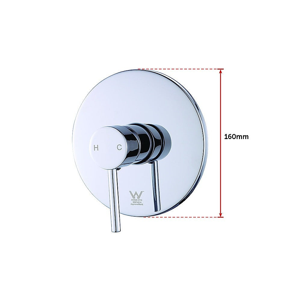 Shower Bath Mixer Tap Bathroom WATERMARK Approved - Chrome - image7