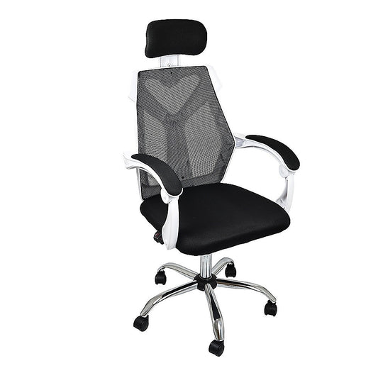 Office Chair Gaming Computer Chairs Mesh Back Foam Seat - White - image1