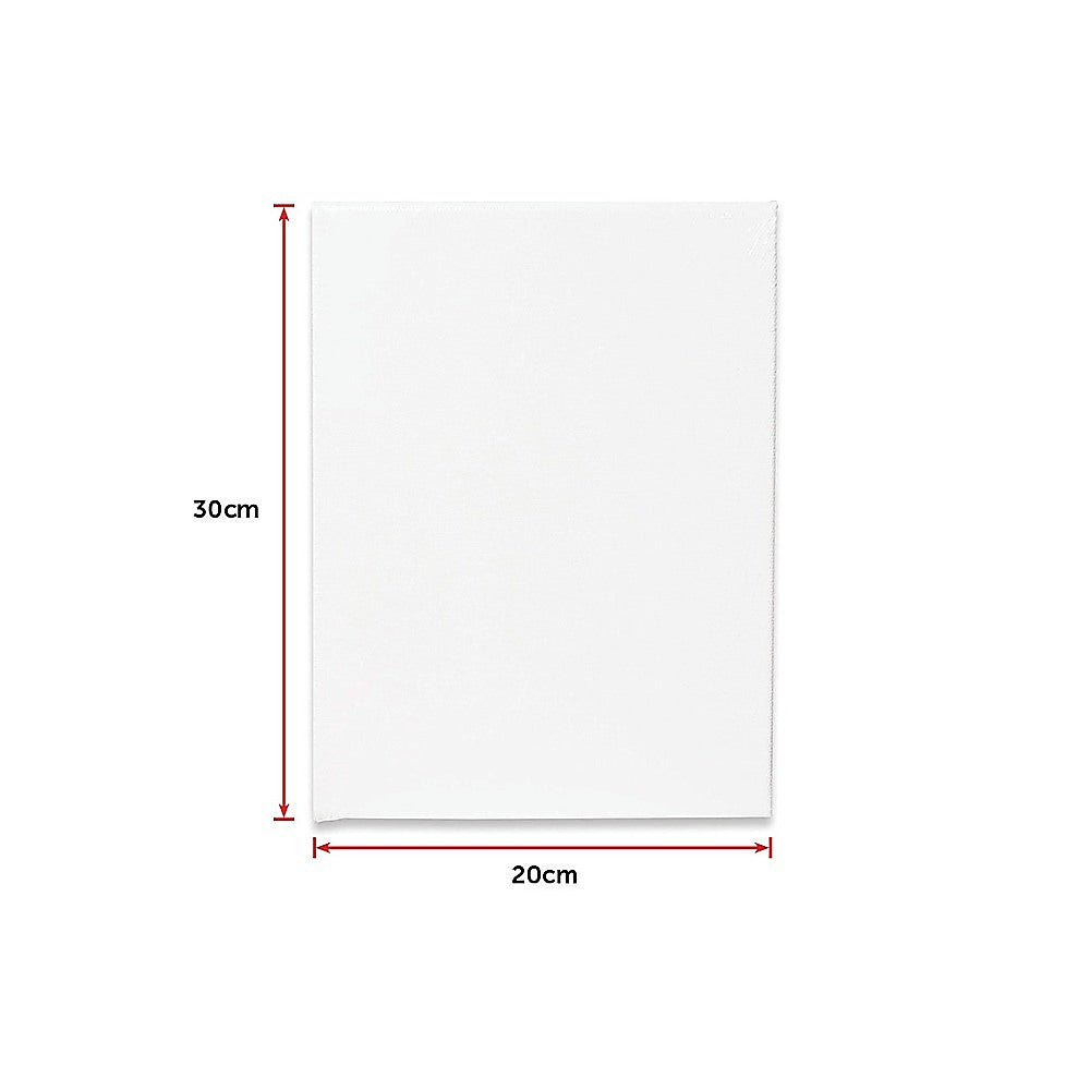 5 pack of 20x30cm Artist Blank Stretched Canvas Canvases Art Large White Range Oil Acrylic Wood - image8