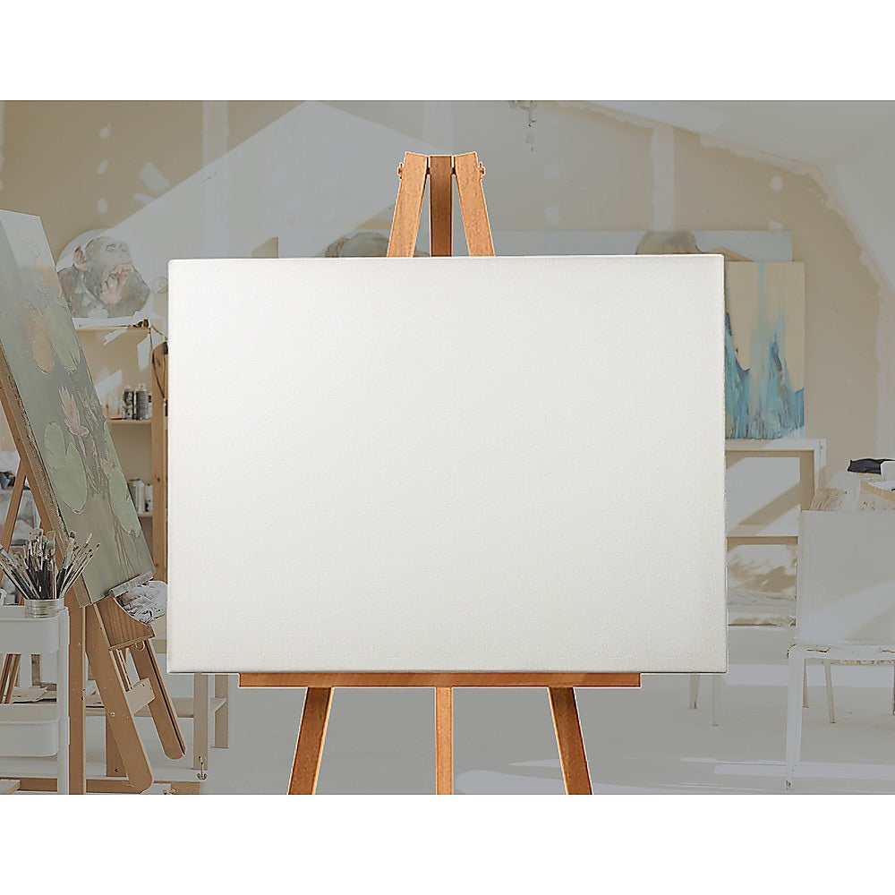 5 pack of 50x60cm Artist Blank Stretched Canvas Canvases Art Large White Range Oil Acrylic Wood - image2