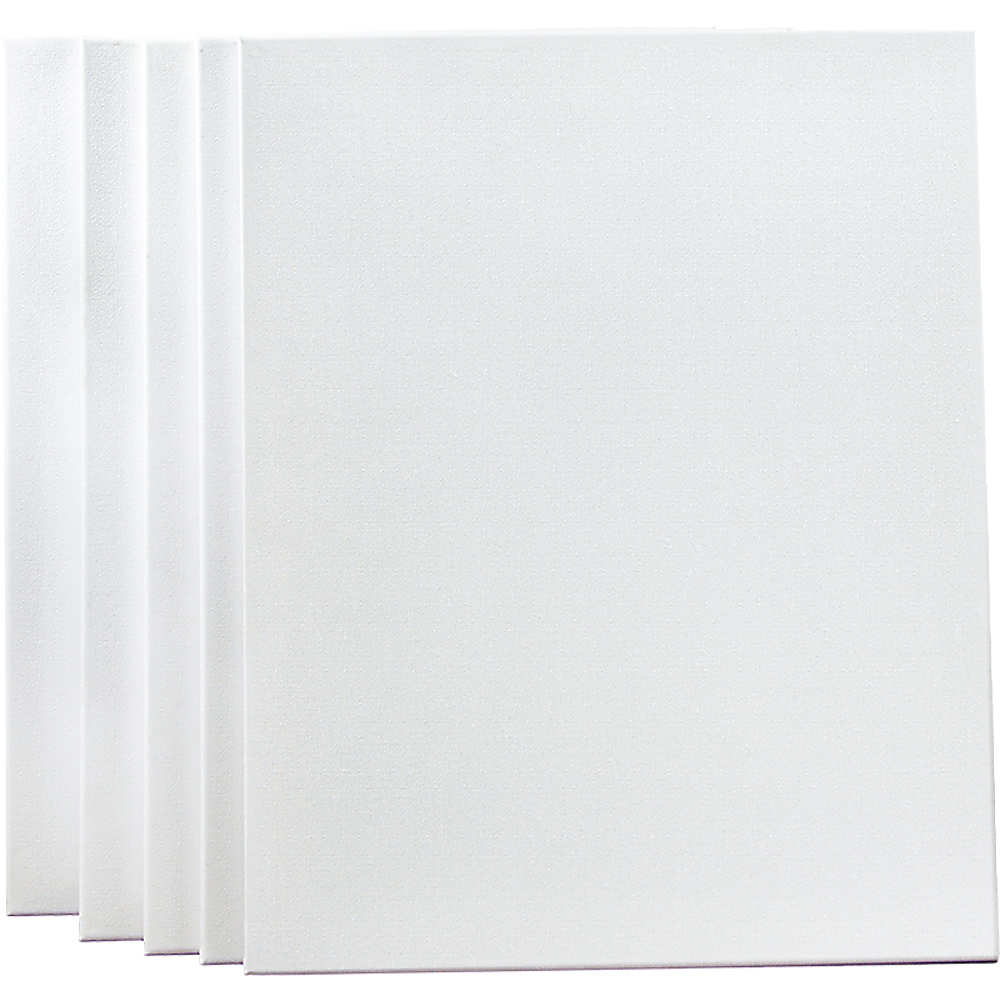 5 pack of 50x60cm Artist Blank Stretched Canvas Canvases Art Large White Range Oil Acrylic Wood - image1