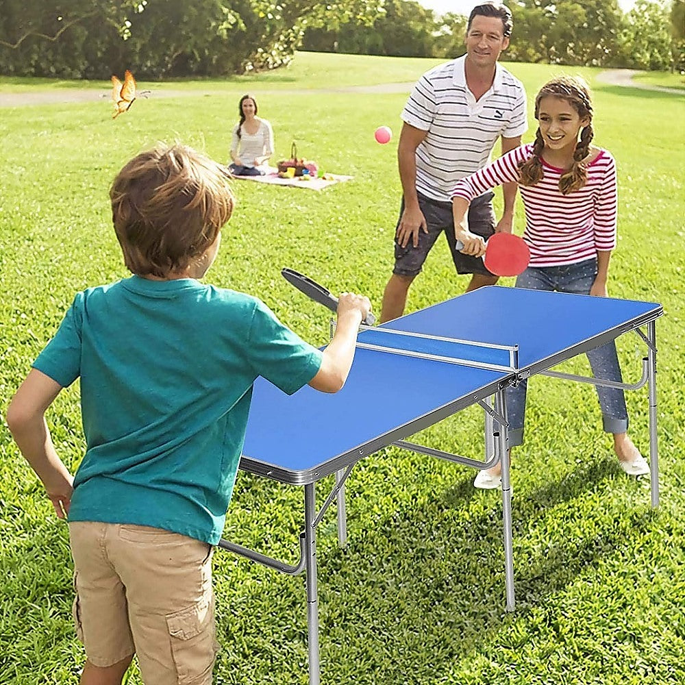 152cm Portable Tennis Table, Folding Ping Pong Table Game Set - image2