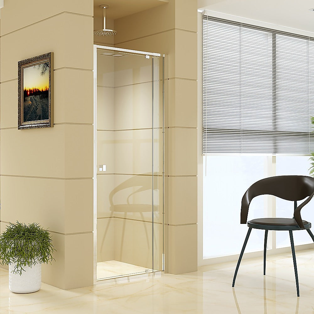 Adjustable Semi Frameless Shower Screen (74~82) x 195cm Australian Safety Glass - image3