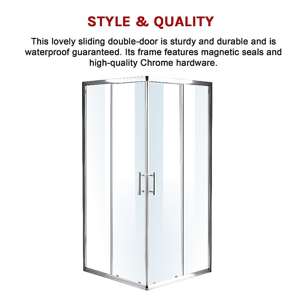 900 x 900mm Sliding Door Nano Safety Glass Shower Screen - image7