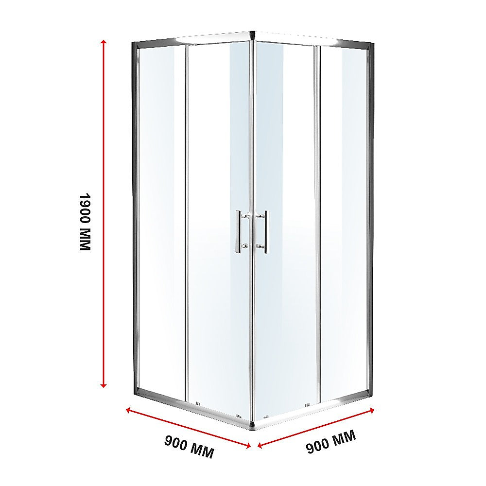 900 x 900mm Sliding Door Nano Safety Glass Shower Screen - image8