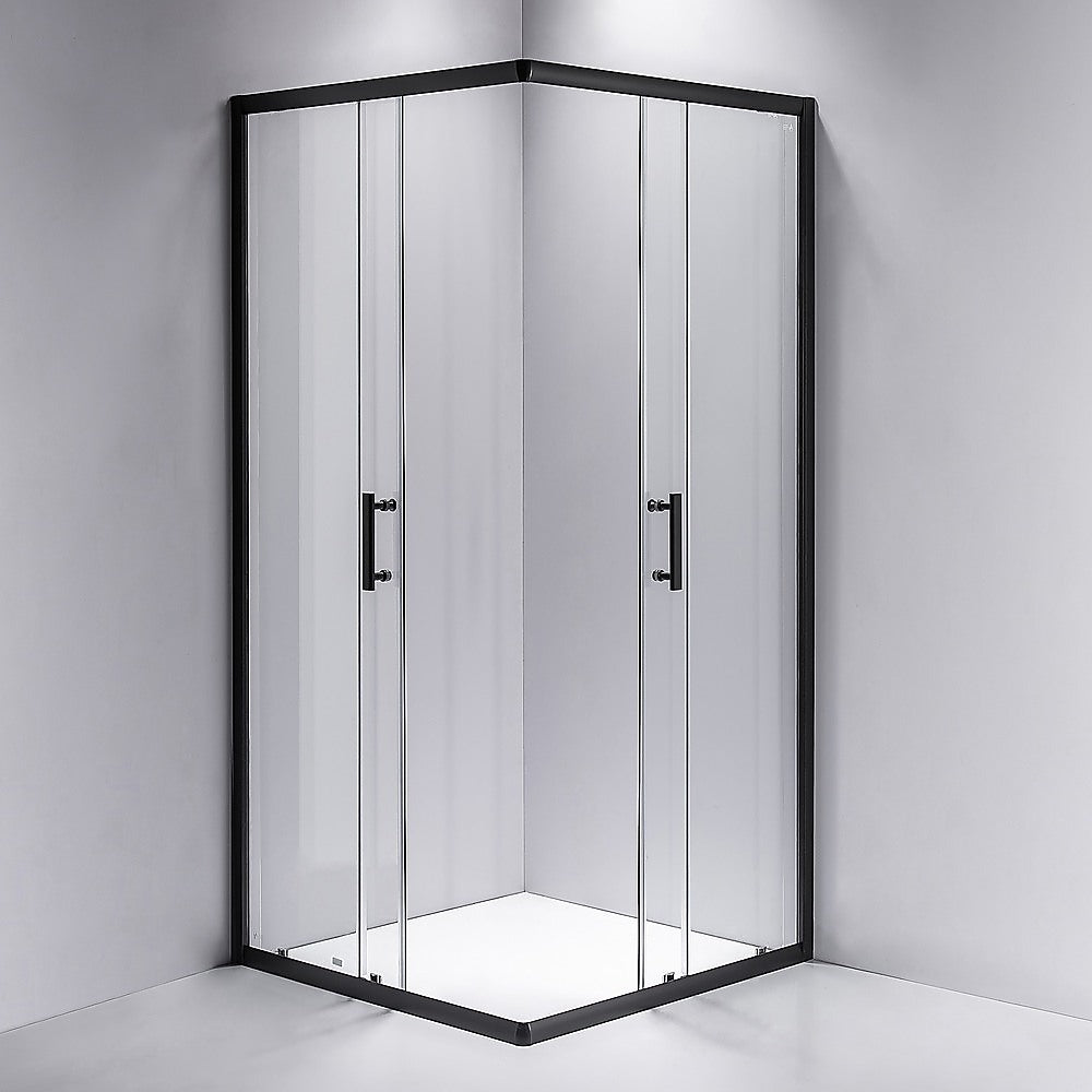 800 x 900mm Sliding Door Nano Safety Glass Shower Screen By Della Francesca - image2