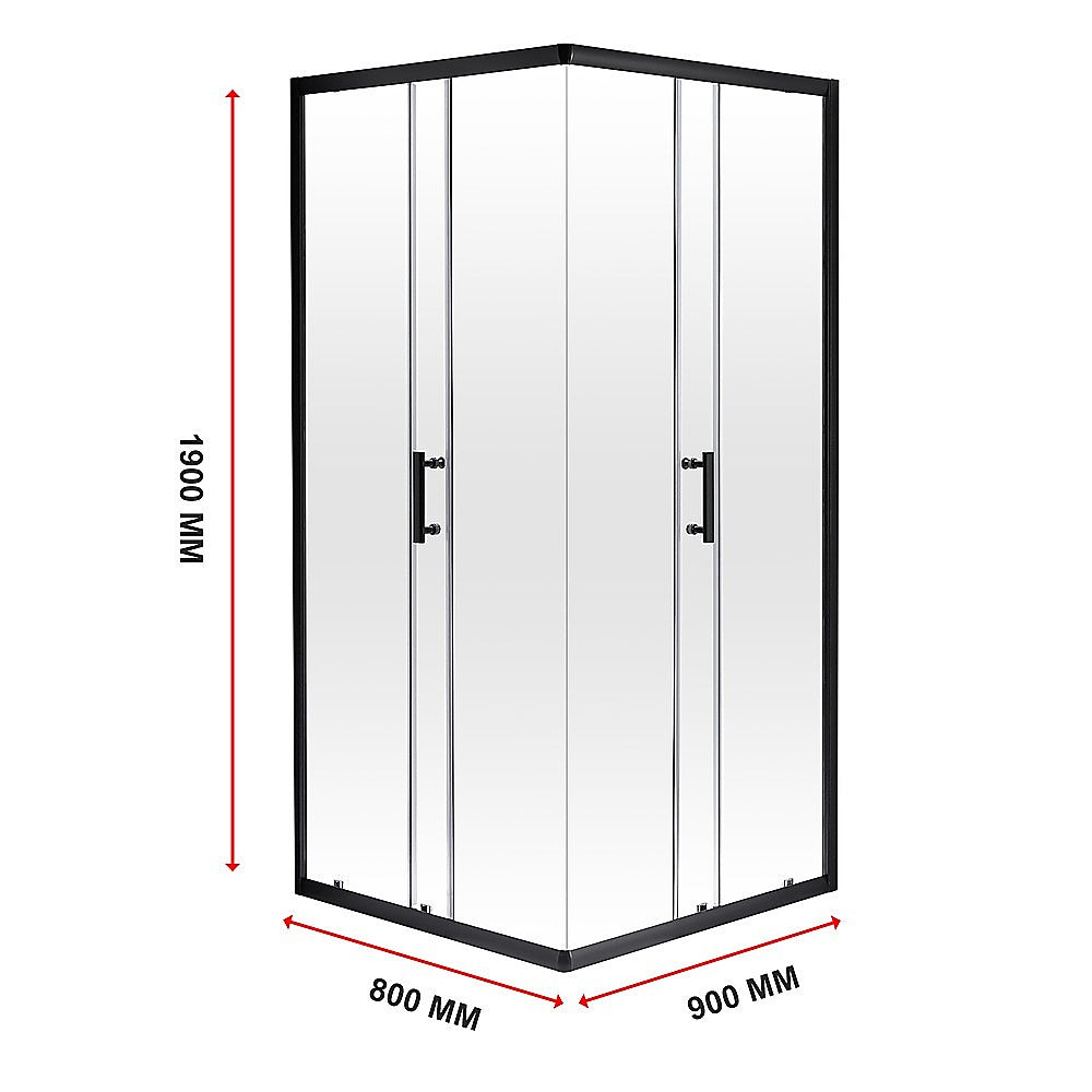 800 x 900mm Sliding Door Nano Safety Glass Shower Screen By Della Francesca - image8