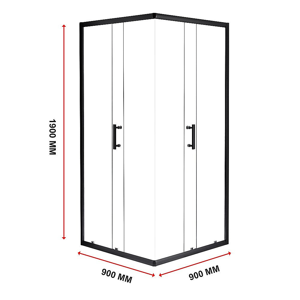 900 x 900mm Sliding Door Nano Safety Glass Shower Screen By Della Francesca - image8