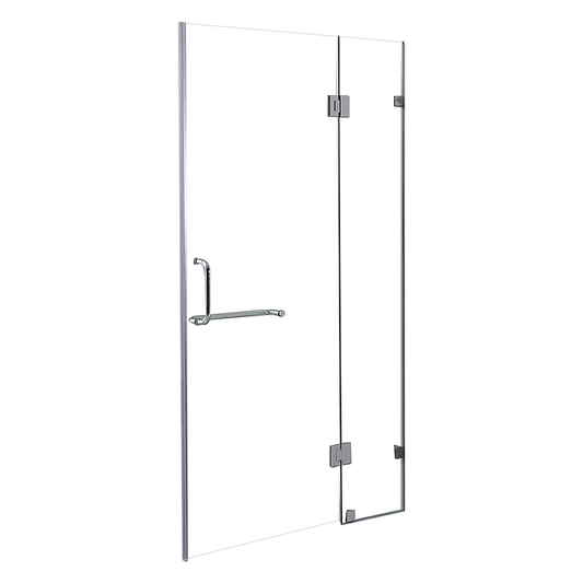120 x 200cm Wall to Wall Frameless Shower Screen 10mm Glass By Della Francesca - image1