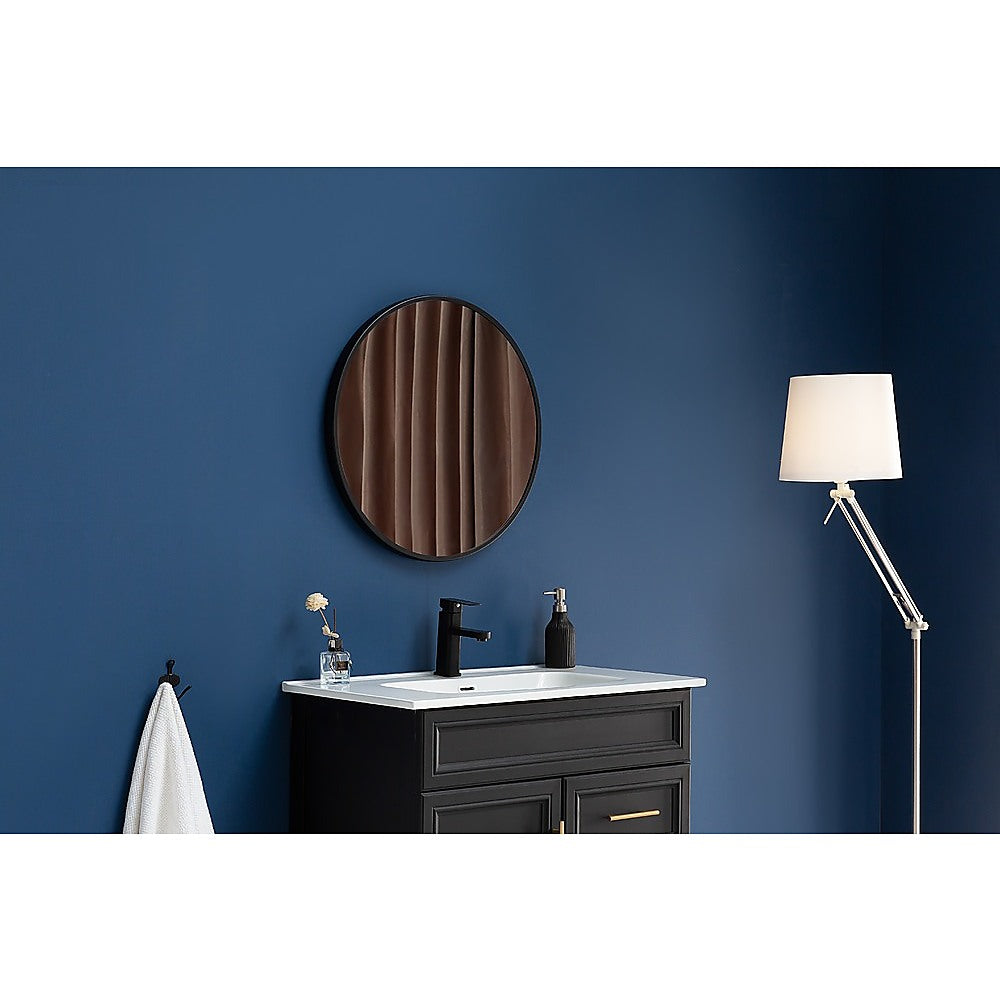 80cm Round Wall Mirror Bathroom Makeup Mirror by Della Francesca - image4