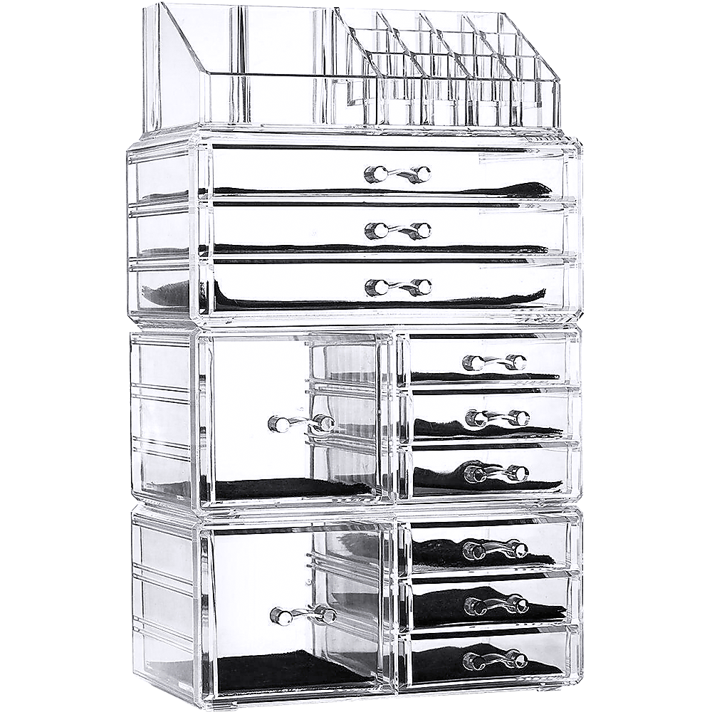 11 Drawers Clear Acrylic Tower Organiser Cosmetic jewellery Luxury Storage Cabinet - image6