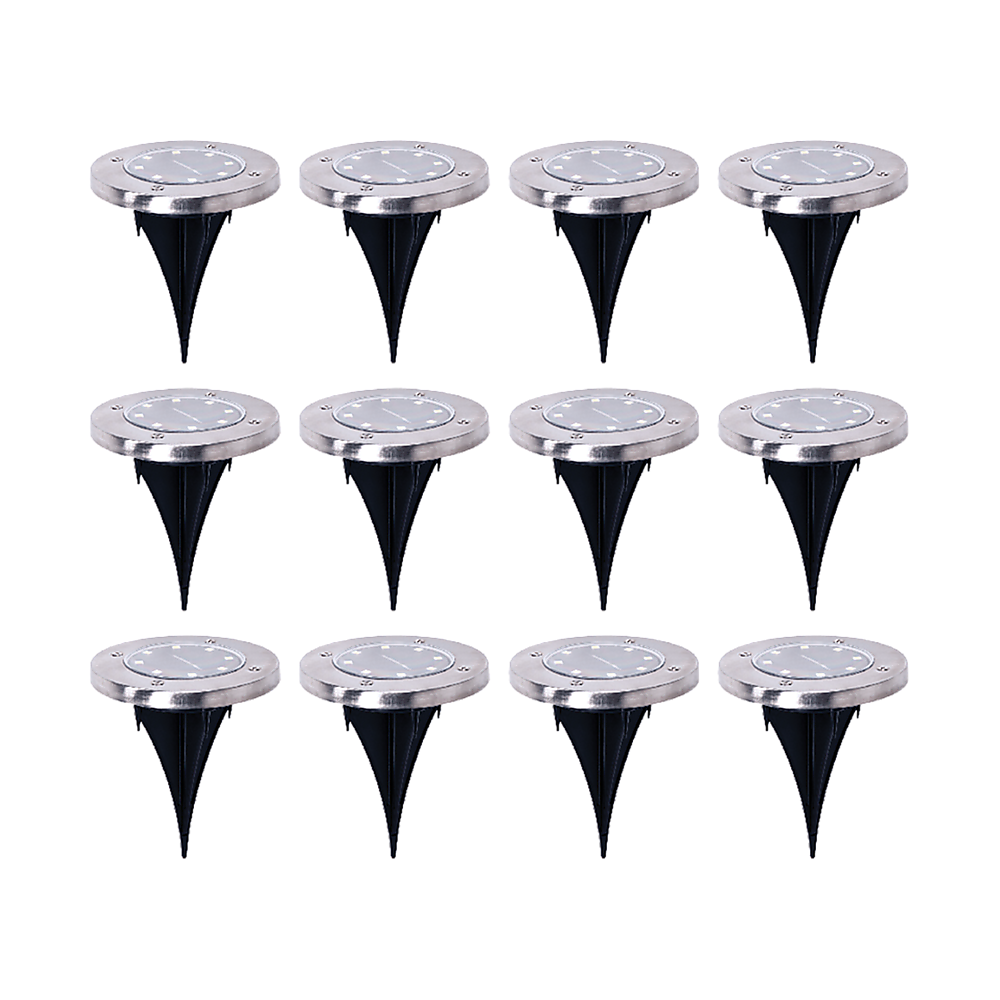 12x Solar Powered LED Buried Inground Recessed Light Garden Outdoor Deck Path - image1