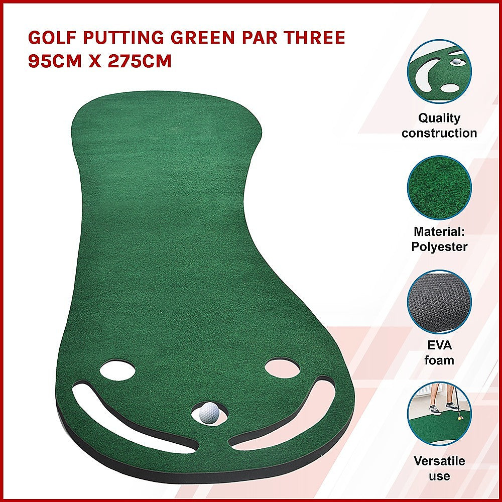 Golf Putting Green Par Three 95cm x 275cm - image3