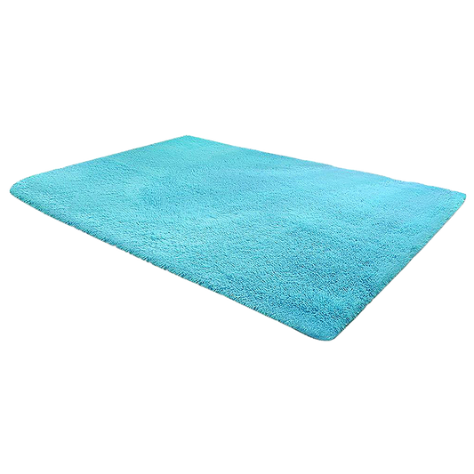 230x200cm Floor Rugs Large Shaggy Rug Area Carpet Bedroom Living Room Mat - Turquoise - image1