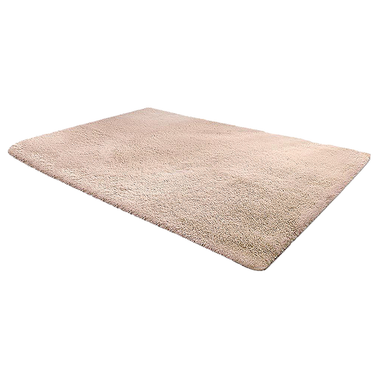 200x140cm Floor Rugs Large Shaggy Rug Area Carpet Bedroom Living Room Mat - Beige - image1