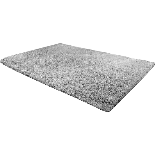 200x140cm Floor Rugs Large Shaggy Rug Area Carpet Bedroom Living Room Mat - Grey - image1