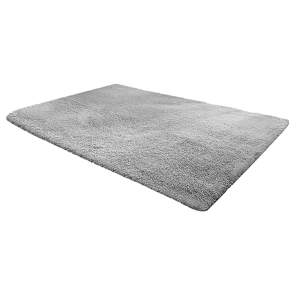 230x160cm Floor Rugs Large Shaggy Rug Area Carpet Bedroom Living Room Mat - Grey - image1