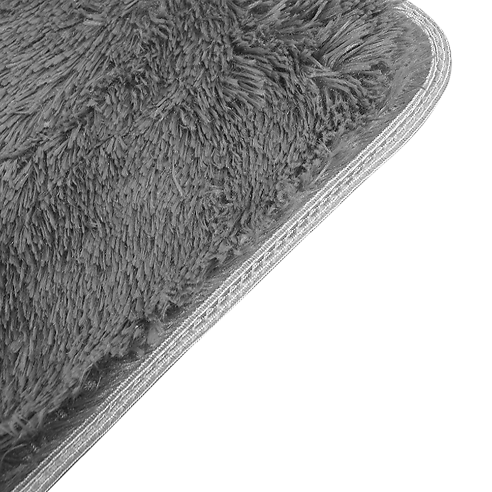 230x160cm Floor Rugs Large Shaggy Rug Area Carpet Bedroom Living Room Mat - Grey - image4